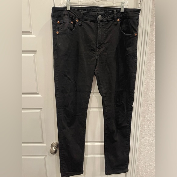 American Eagle Men’s Black jeans AIRFLEX + size:36x30 Preloved - Picture 3 of 11